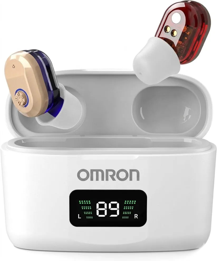 Omron Ultra Over-the-Counter Hearing Aid – Invisible, Rechargeable CIC, FDA Approved