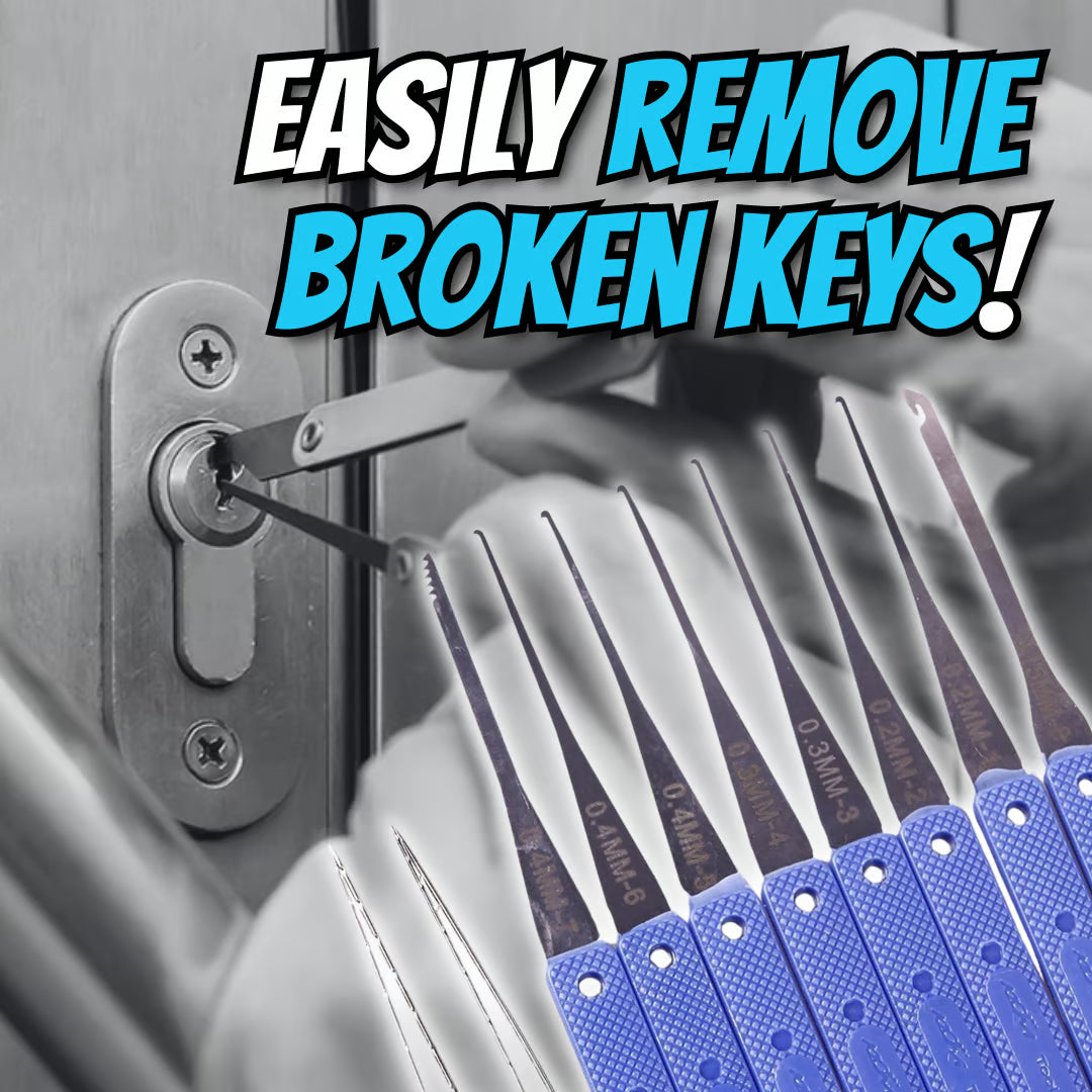 đ12 pc Broken Key Extractor and Removal Tool Set - Fix jammed locks and keyholes