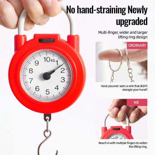 10KG Digital Spring Scale Handle Fishing Scale Portable Travel Luggage Weighing Scale with Hook Outdoor Fishing Tools
