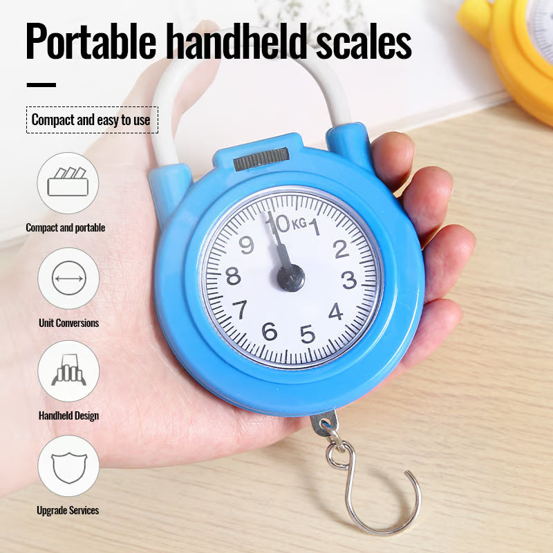 10KG Digital Spring Scale Handle Fishing Scale Portable Travel Luggage Weighing Scale with Hook Outdoor Fishing Tools