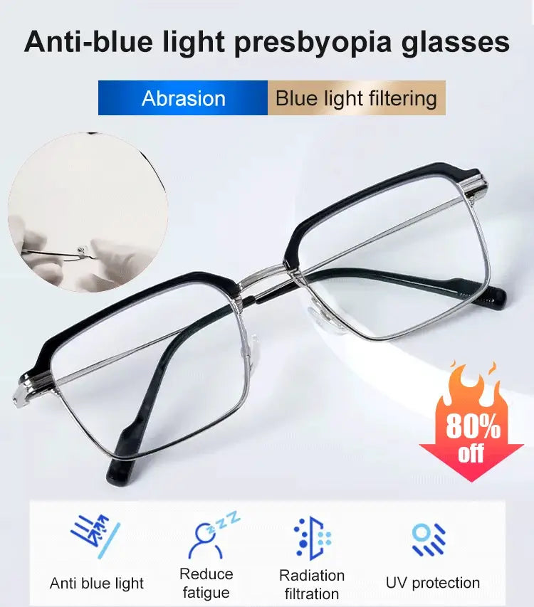 🔥LAST DAY Promotion 49% OFF🔥Anti blue presbyopic glasses for both near and far view