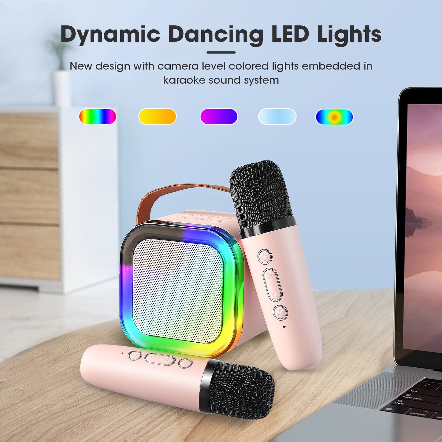 🎵Mini Karaoke Machine for Kids with Wireless Microphones