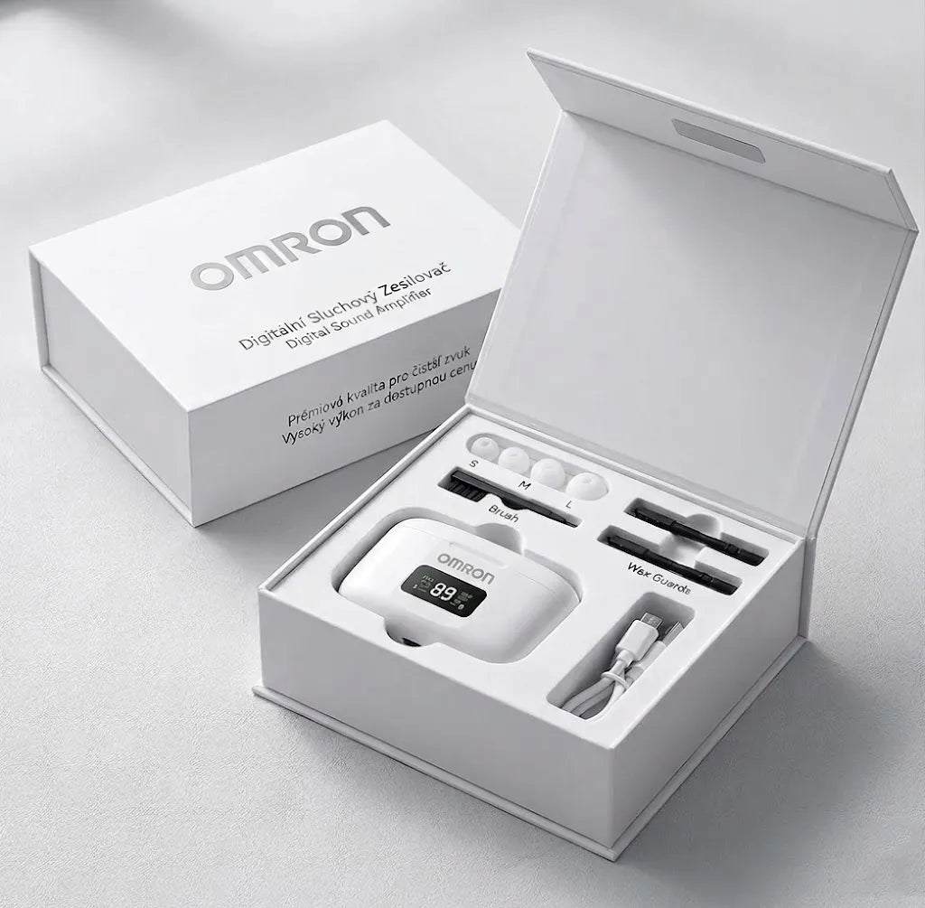 Omron Ultra Over-the-Counter Hearing Aid – Invisible, Rechargeable CIC, FDA Approved