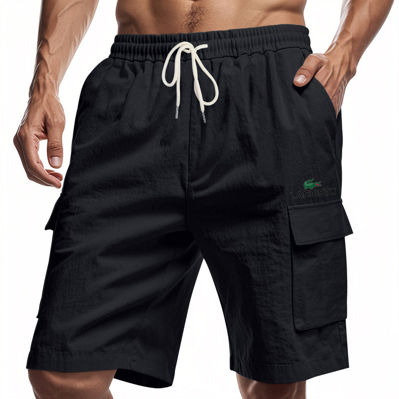 【LACOSTE】2025 New Men's Cotton and Linen Work Shorts