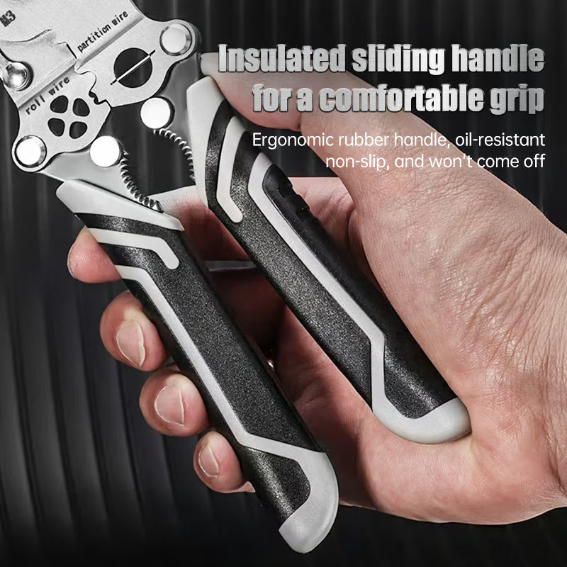 💥Multifunctional Folding Wire Stripper-Professional Electrician Tool