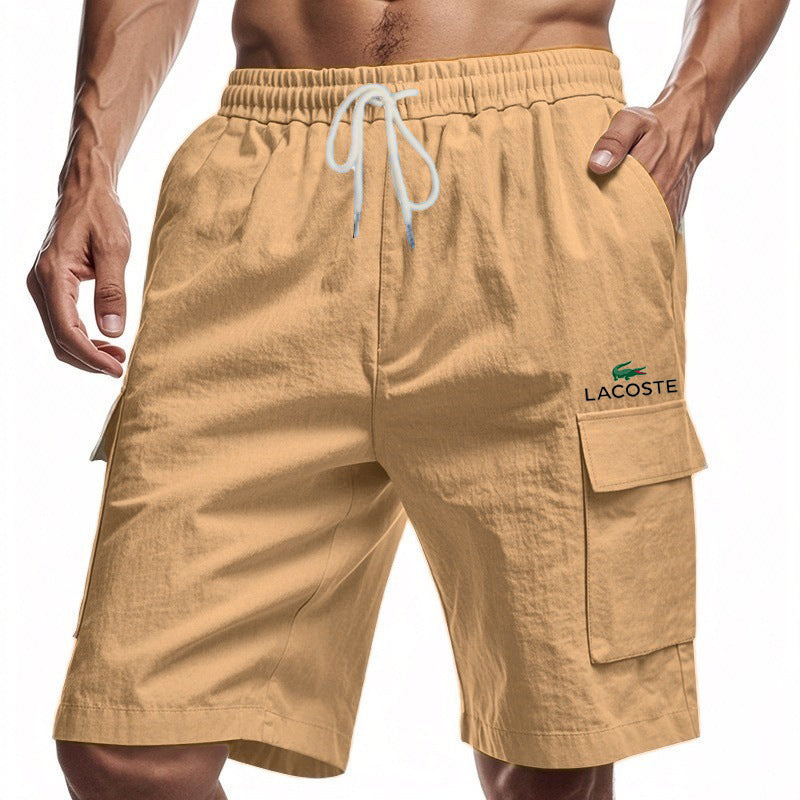 【LACOSTE】2025 New Men's Cotton and Linen Work Shorts