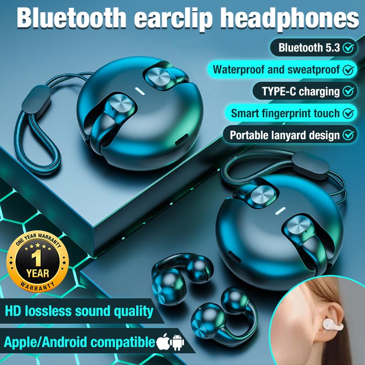 Bluetooth ear clip headphones - Intelligent high-definition noise reduction calls - No damage to the eardrum