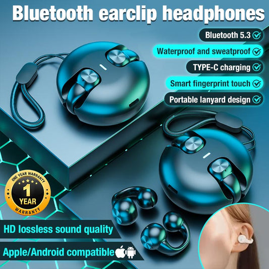 Bluetooth ear clip headphones - Intelligent high-definition noise reduction calls - No damage to the eardrum
