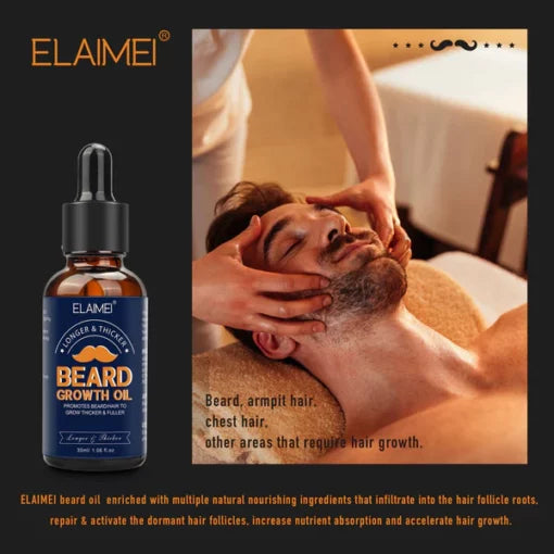 ELAIMEI™ Beard Growth Organic Care Oil