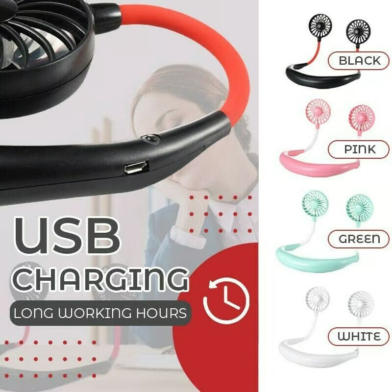 🎁Great Gift in Summer🎁Portable Hanging Neck Fan