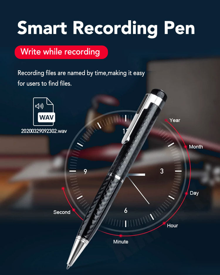 Smart Recording Pen for Lectures Meetings Classes, Audio Recording Device Audio Recorder Portable USB MP3 Playback