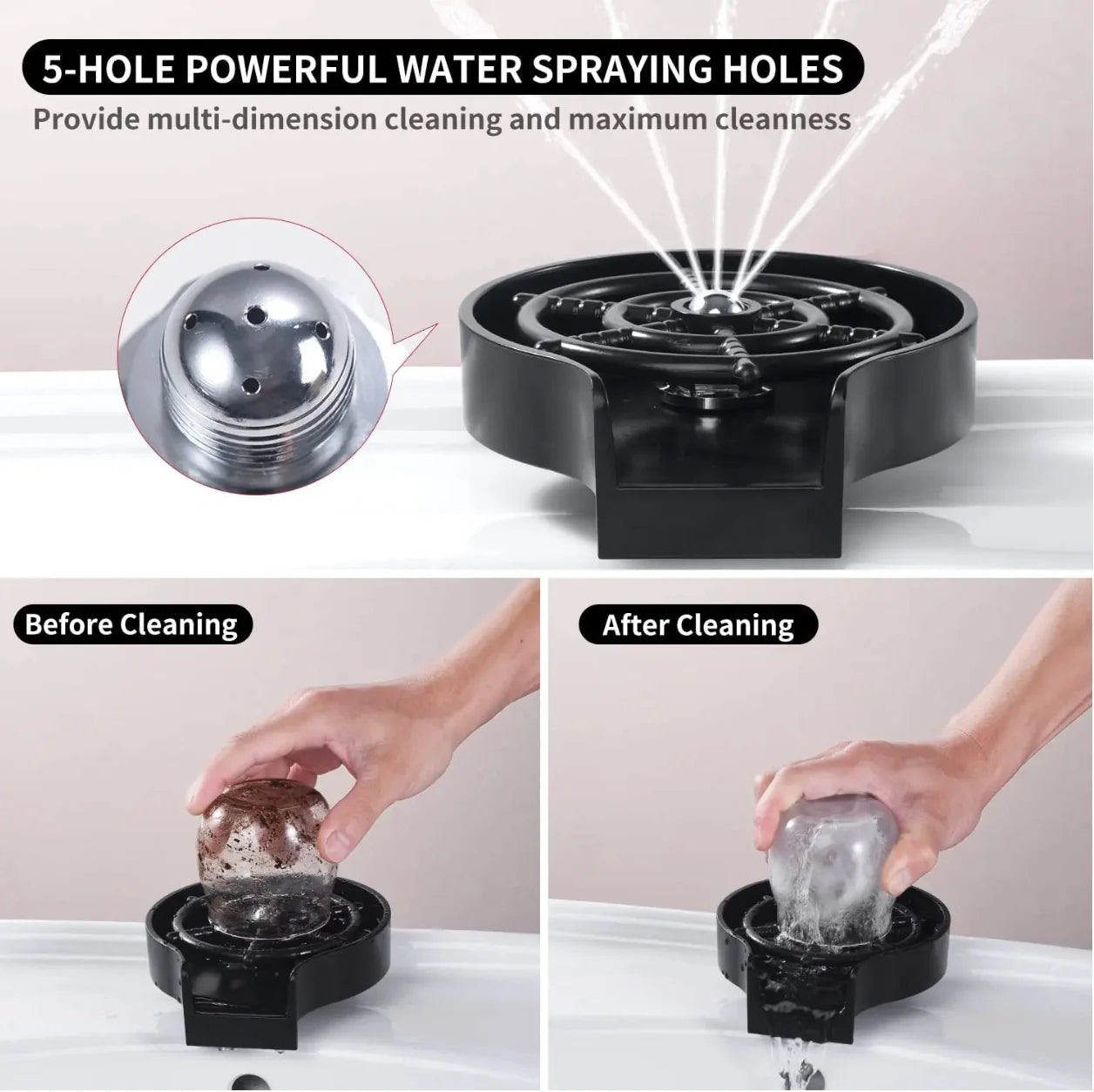 High Pressure glass washer