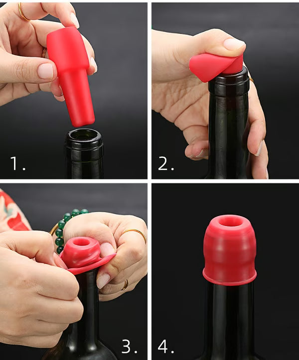 🔥4 Pcs Reusable Sparkling Wine Bottle Stopper