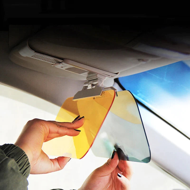 [UV protection day and night 2 in 1] Car sun visor HD UV protection 2 in 1 day and night